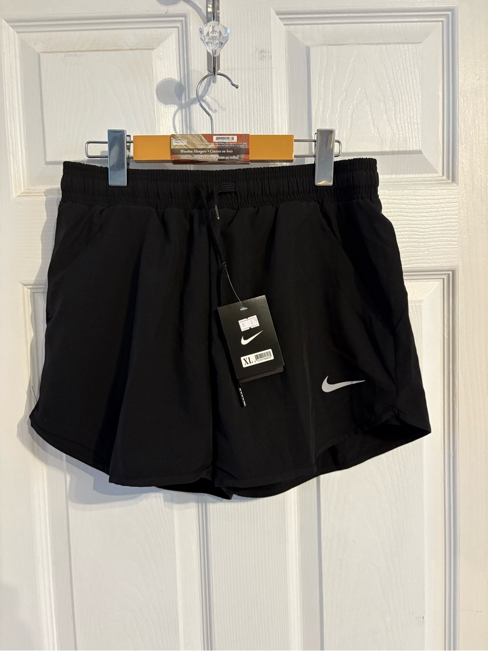 Nike Black Women's Athletic Running Shorts with Swoosh
